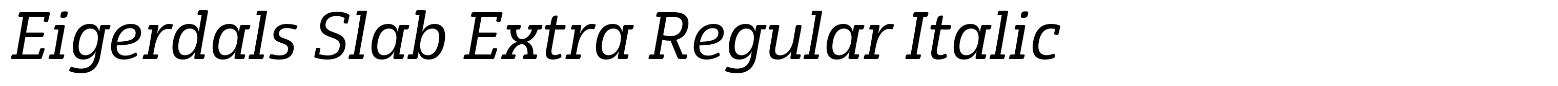 Eigerdals Slab Extra Regular Italic